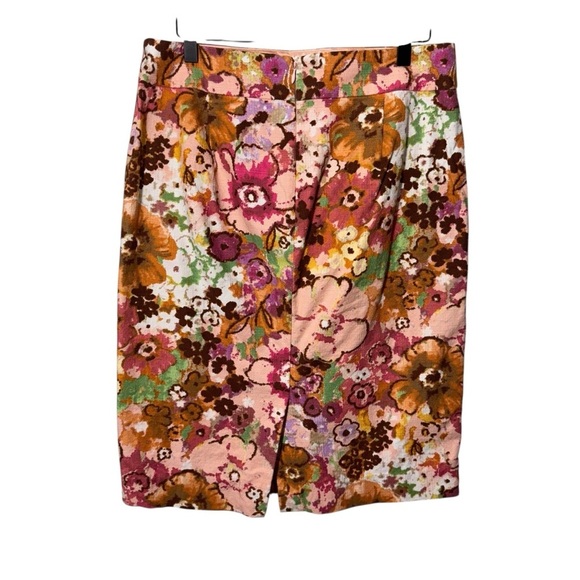 J Crew Floral Pencil Skirt Size 8 Cottagecore - Picture 2 of 9